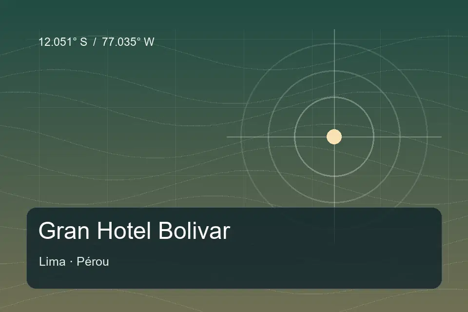 Referência geográfica ilustrada de Gran Hotel Bolivar em Lima