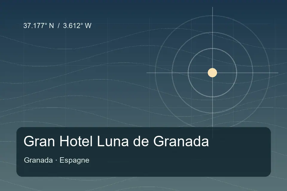 Illustrierter geografischer Orientierungspunkt für Gran Hotel Luna de Granada in Granada