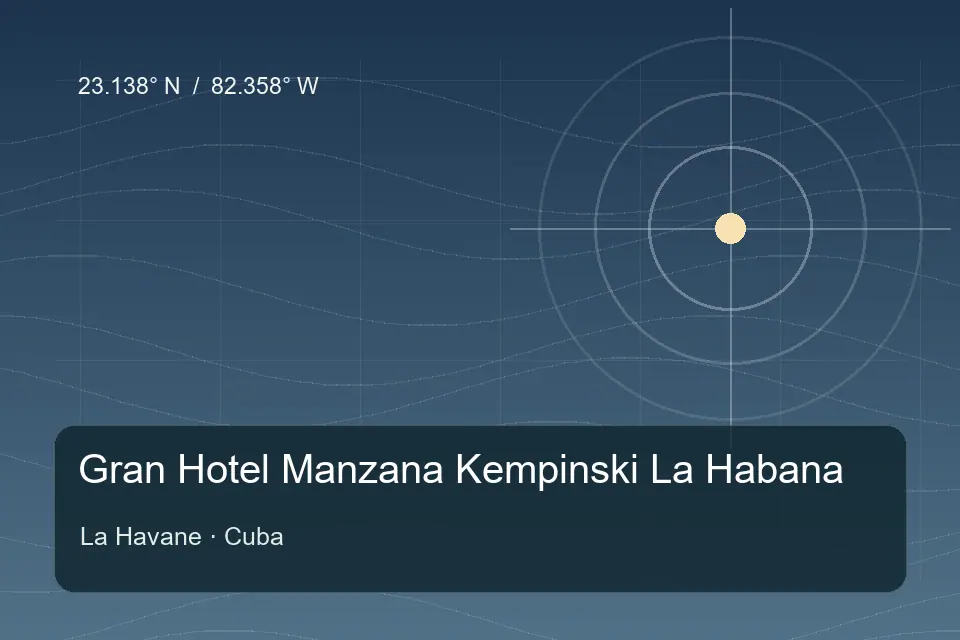 Referência geográfica ilustrada de Gran Hotel Manzana Kempinski La Habana em La Havane