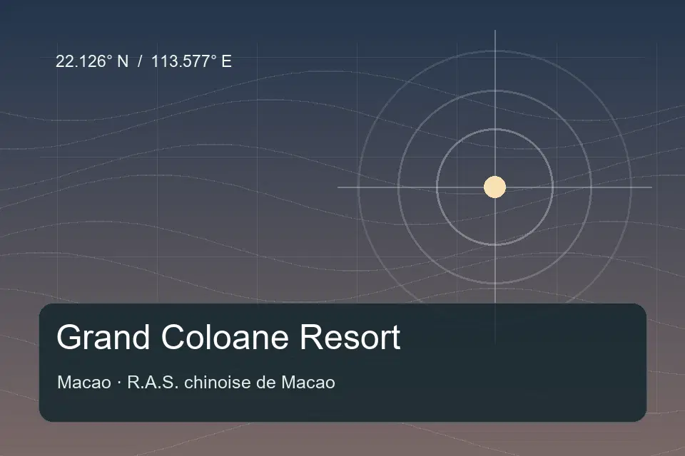 Referência geográfica ilustrada de Grand Coloane Resort em Macao