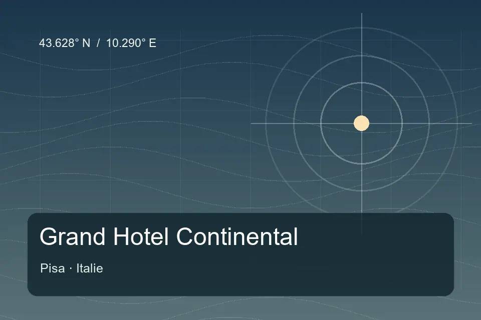 Illustrierter geografischer Orientierungspunkt für Grand Hotel Kontinental in Pisa