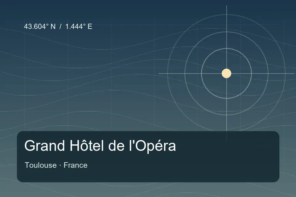 Illustrierter geografischer Orientierungspunkt für Grand Hôtel de l'Opéra in Toulouse