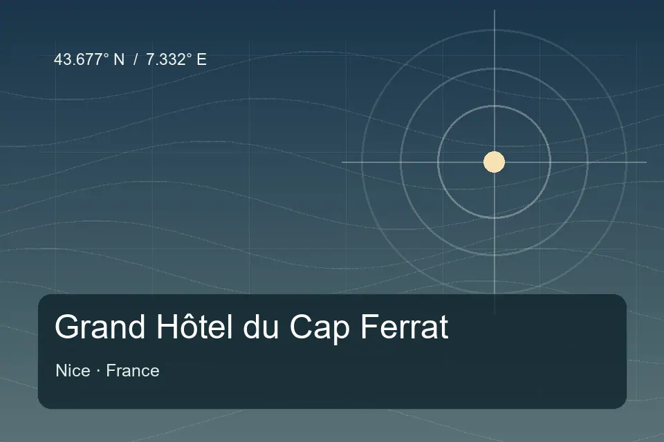 Riferimento geografico illustrato di Grand Hôtel du Cap Ferrat a Nice