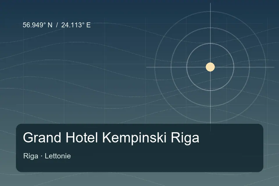 Referencia geográfica ilustrada de Grand Hotel Kempinski Riga en Riga
