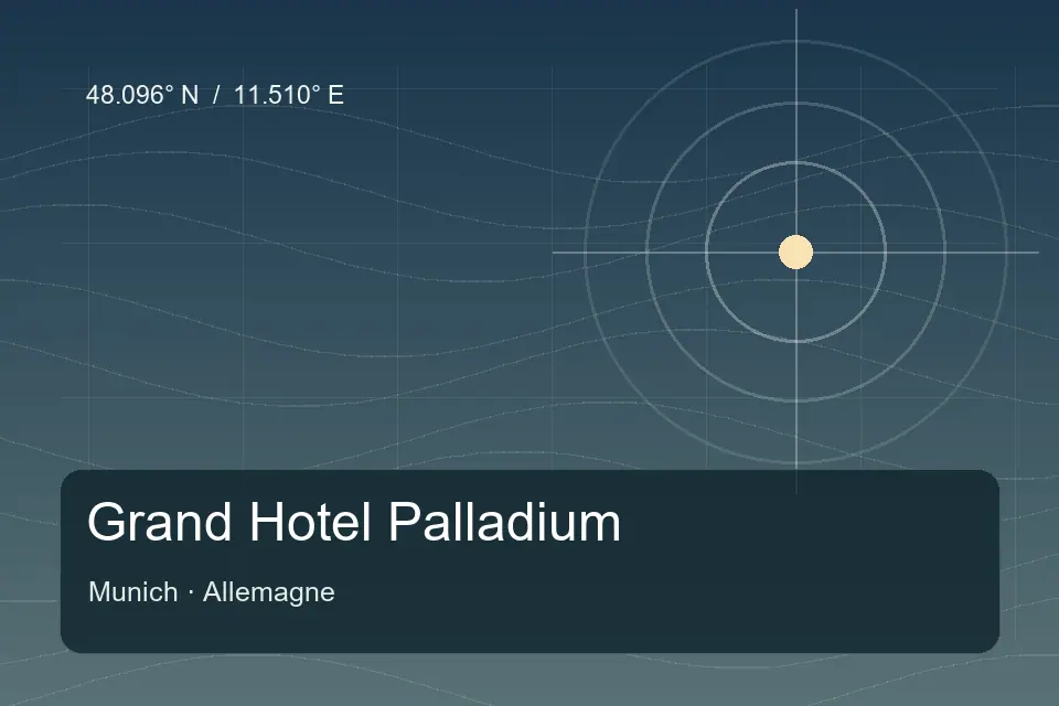 Referência geográfica ilustrada de Grand Hotel Palladium em Munich