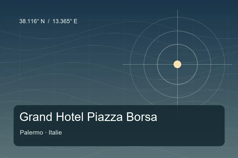 Illustrierter geografischer Orientierungspunkt für Grand Hotel Piazza Borsa in Palermo