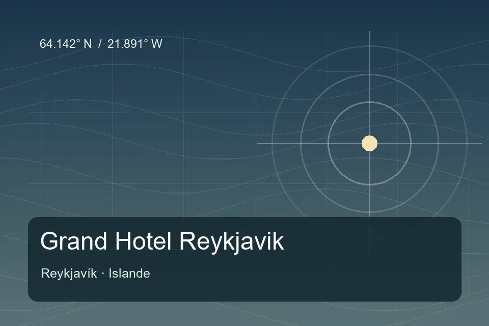 Illustrierter geografischer Orientierungspunkt für Grand Hotel Reykjavik in Reykjavík
