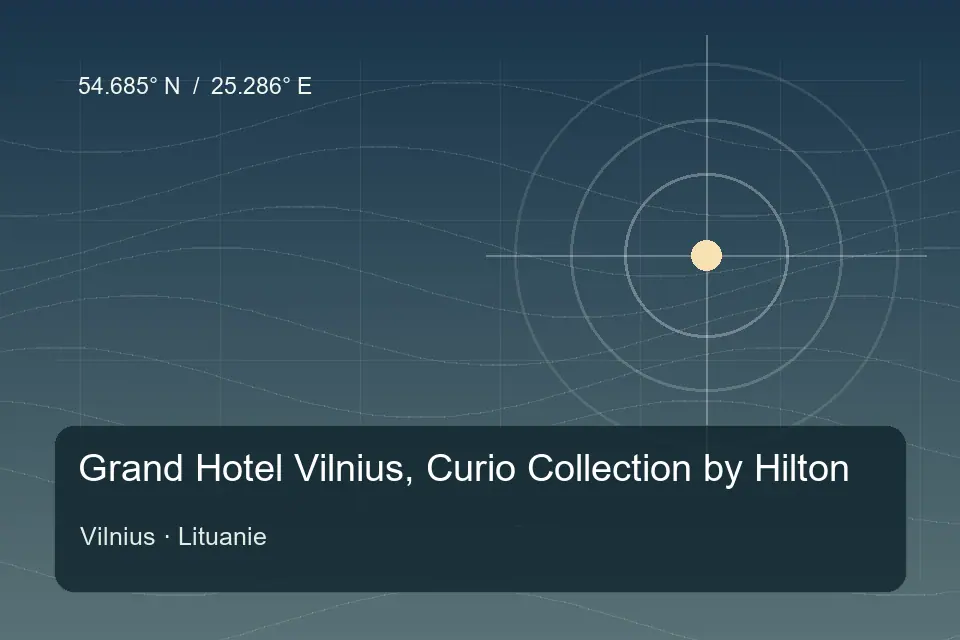 Illustrierter geografischer Orientierungspunkt für Grand Hotel Vilnius, Curio Collection by Hilton in Vilnius