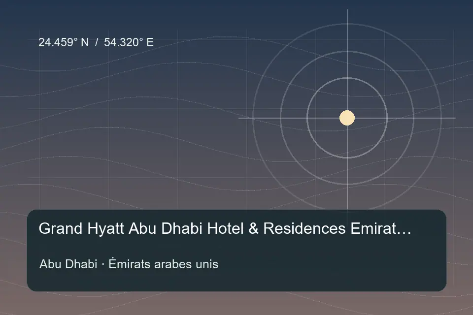 Illustrated geographic marker for Grand Hyatt Abu Dhabi Hotel & Residences Emirates Pearl in Abu Dhabi