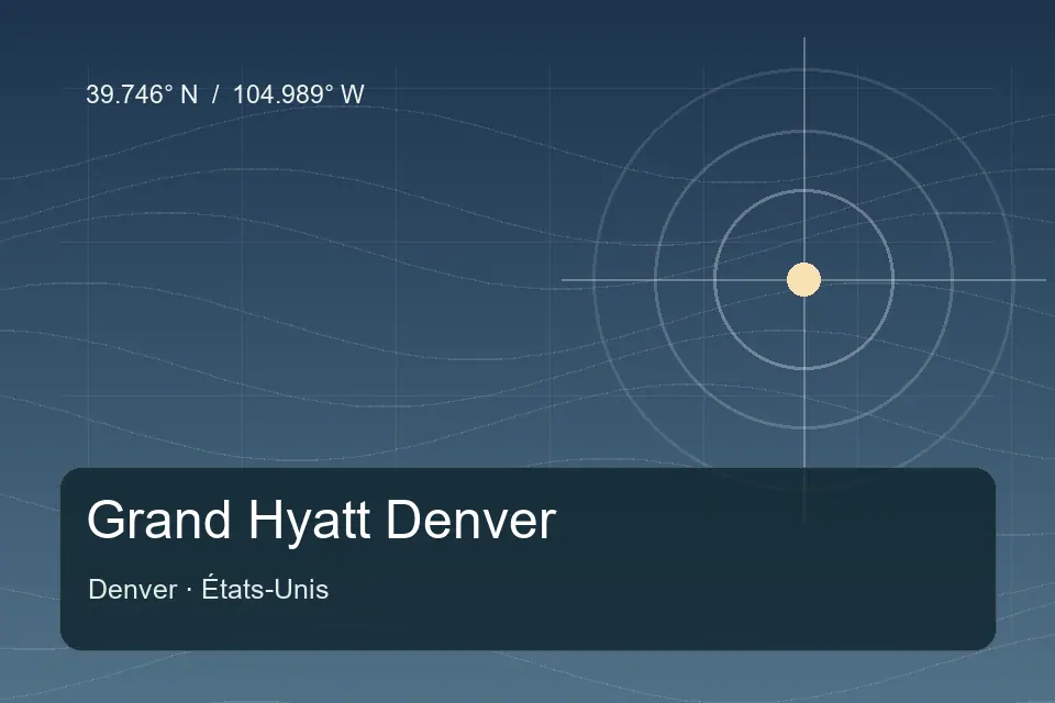 Referência geográfica ilustrada de Grand Hyatt Denver em Denver