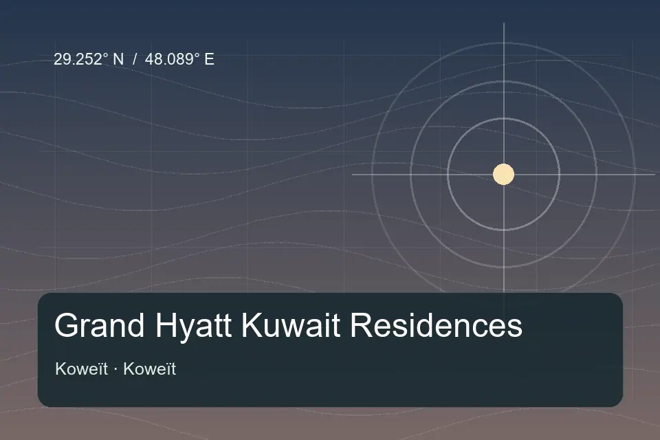 Repère géographique illustré de Grand Hyatt Kuwait Residences à Koweït