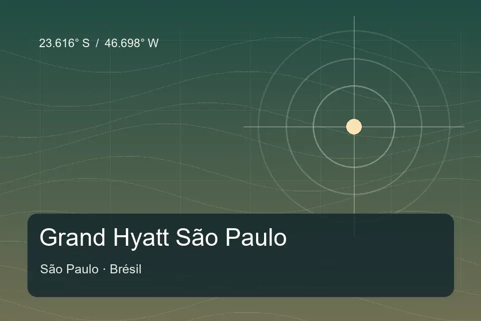 Referência geográfica ilustrada de Grand Hyatt São Paulo em São Paulo
