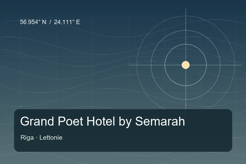 Referencia geográfica ilustrada de Grand Poet Hotel by Semarah en Riga