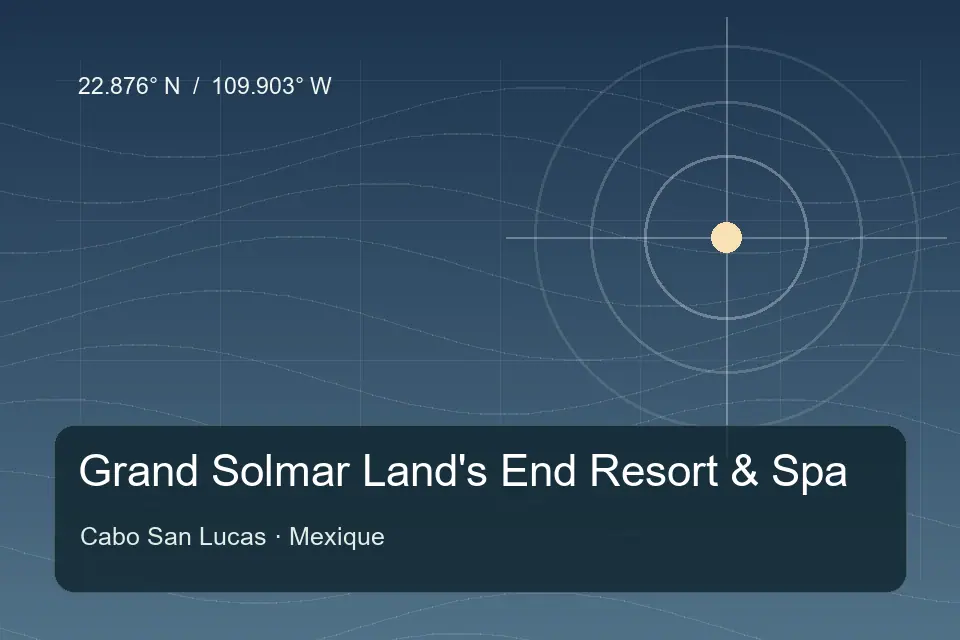 Riferimento geografico illustrato di Grand Solmar Land's End Resort & Spa a Cabo San Lucas