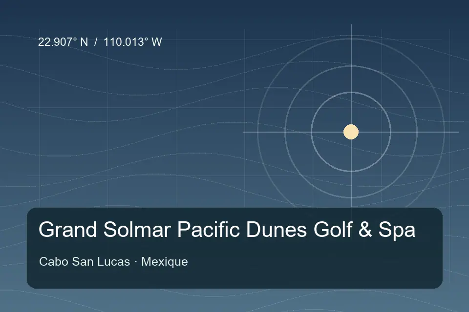 Riferimento geografico illustrato di Grand Solmar Pacific Dunes Golf & Spa a Cabo San Lucas