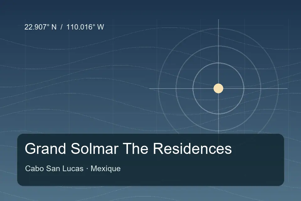 Riferimento geografico illustrato di Grand Solmar The Residences a Cabo San Lucas