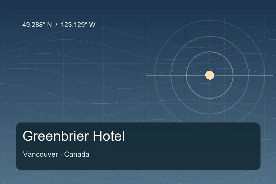 Illustrierter geografischer Orientierungspunkt für Greenbrier Hotel in Vancouver