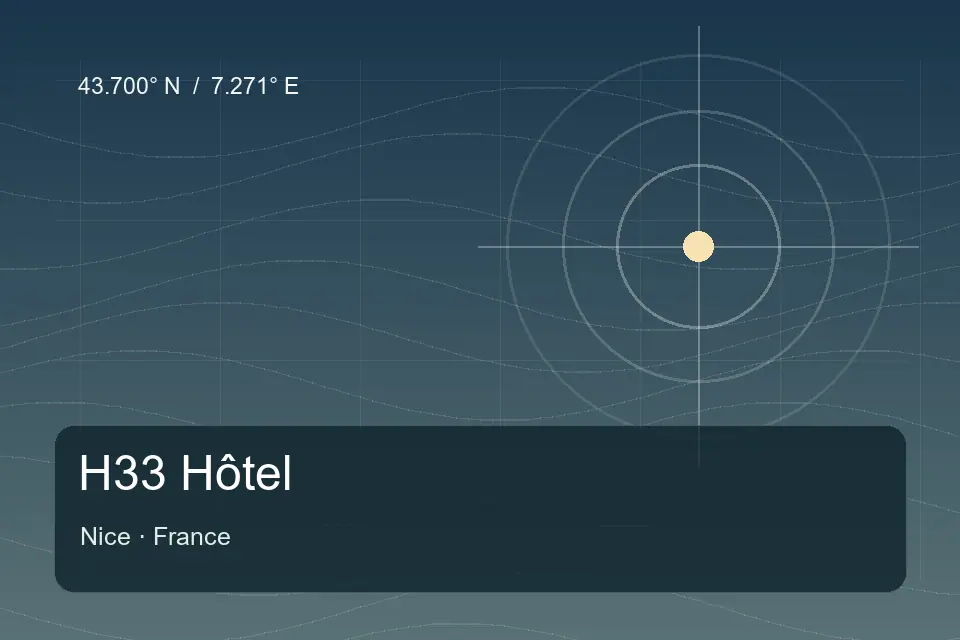 Riferimento geografico illustrato di H33 Hôtel a Nice