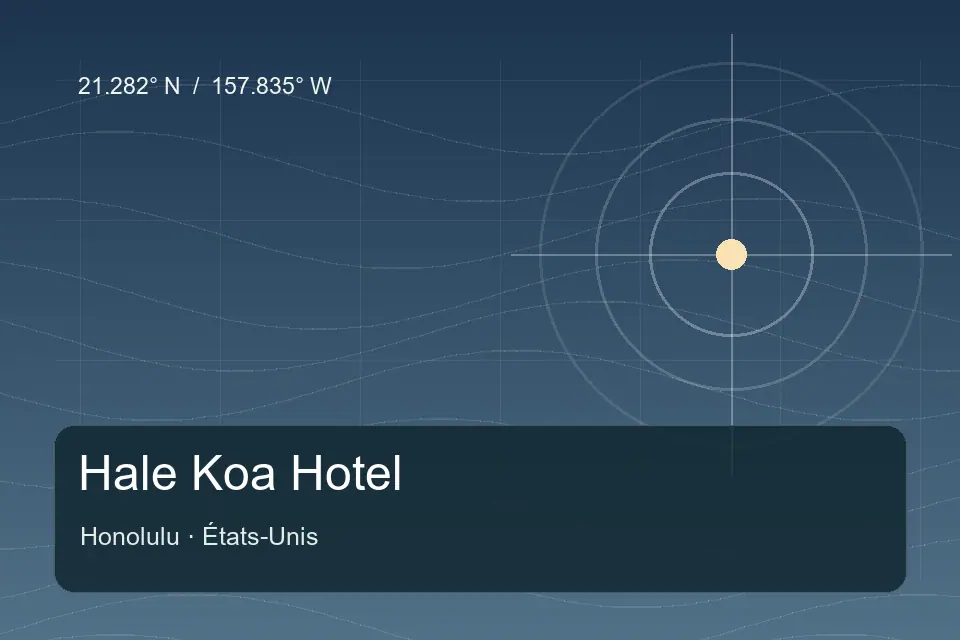 Illustrierter geografischer Orientierungspunkt für Hale Koa Hotel in Honolulu
