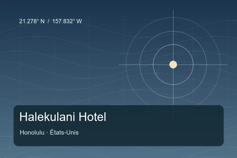 Referência geográfica ilustrada de Halekulani Hotel em Honolulu