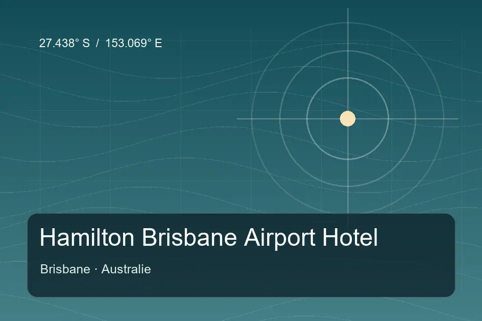 Illustrierter geografischer Orientierungspunkt für Hamilton Brisbane Airport Hotel in Brisbane