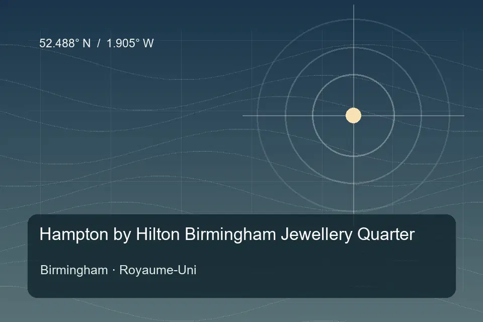 Referência geográfica ilustrada de Hampton by Hilton Birmingham Jewellery Quarter em Birmingham