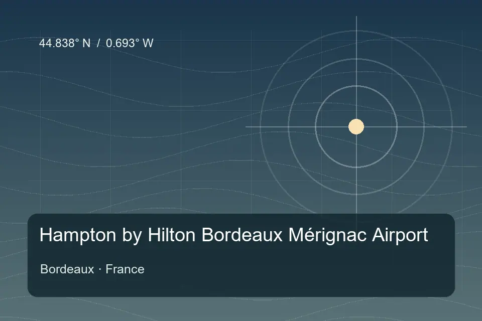 Repère géographique illustré de Hampton by Hilton Bordeaux Mérignac Airport à Bordeaux