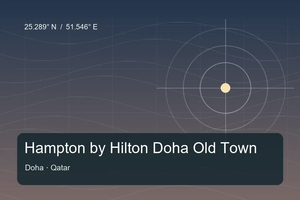 Riferimento geografico illustrato di Hampton by Hilton Doha Old Town a Doha
