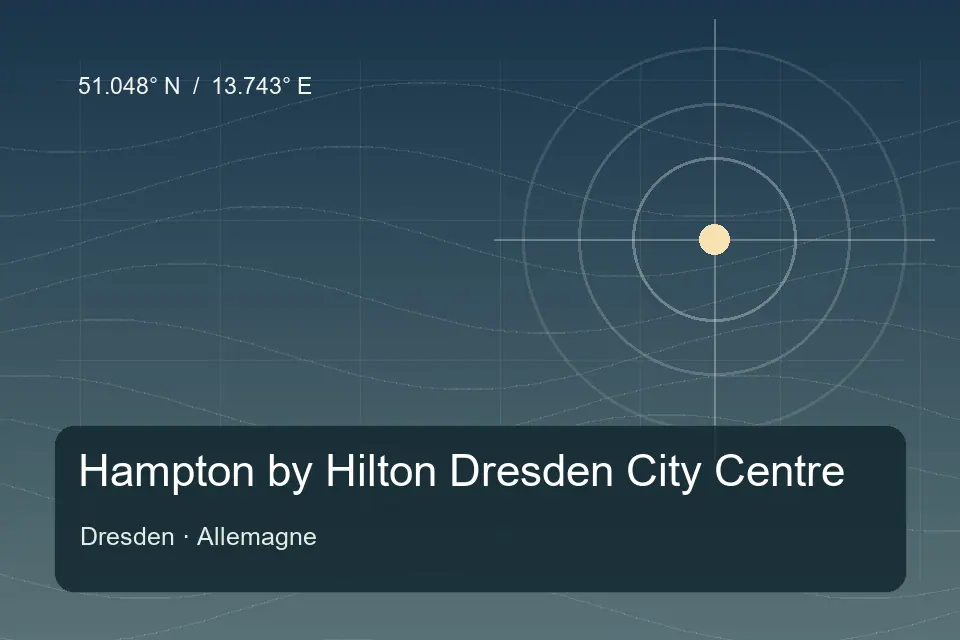 Referência geográfica ilustrada de Hampton by Hilton Dresden City Centre em Dresden