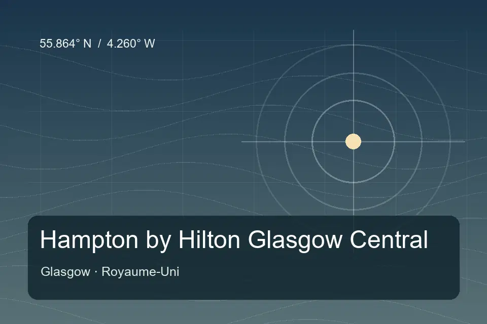 Repère géographique illustré de Hampton by Hilton Glasgow Central à Glasgow