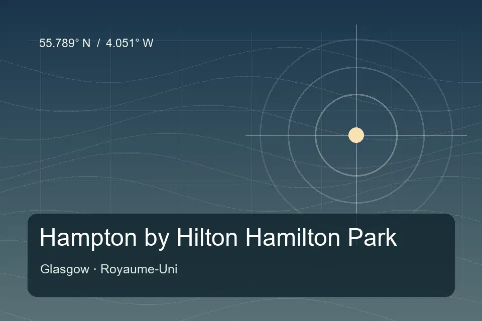 Repère géographique illustré de Hampton by Hilton Hamilton Park à Glasgow