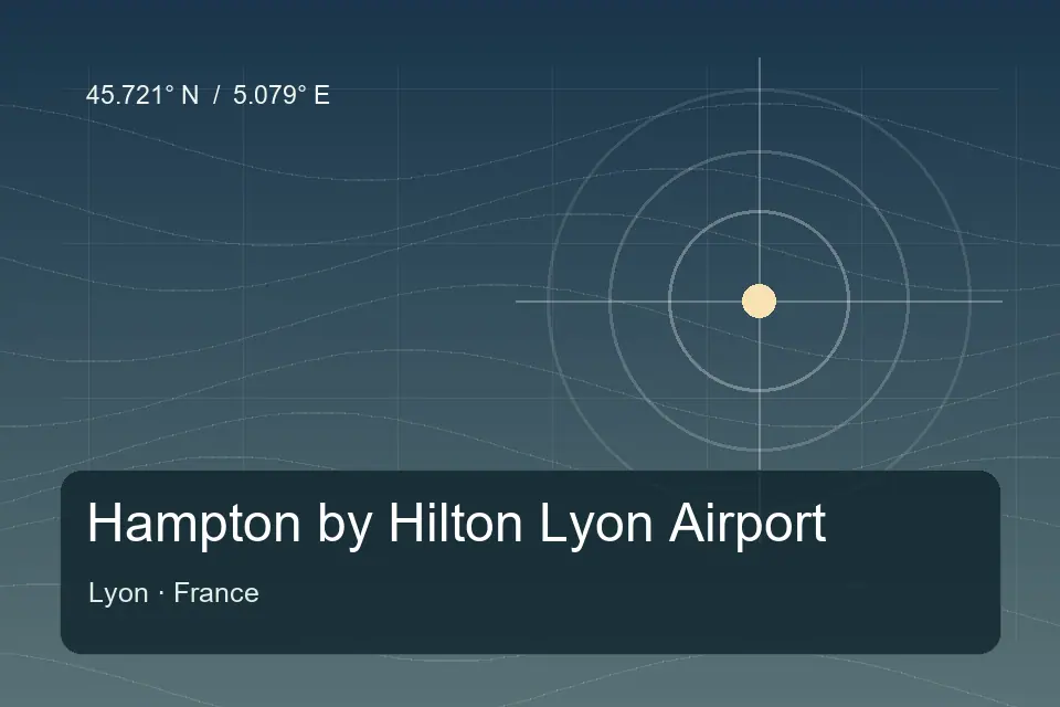 Riferimento geografico illustrato di Hampton by Hilton Lyon Airport a Lyon