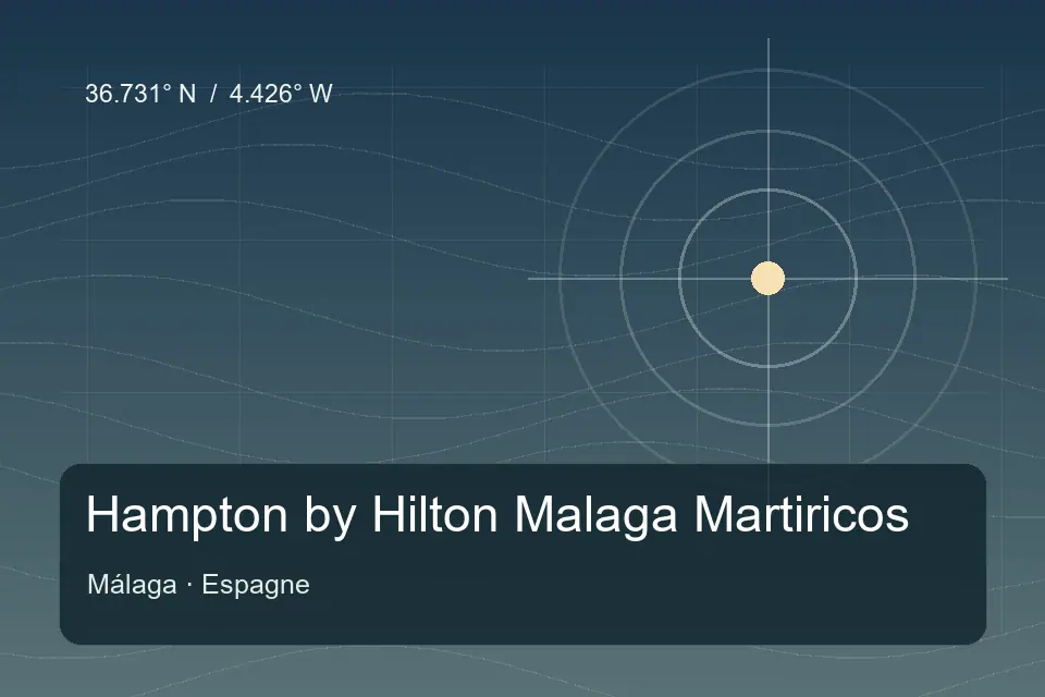 Riferimento geografico illustrato di Hampton by Hilton Malaga Martiricos a Málaga