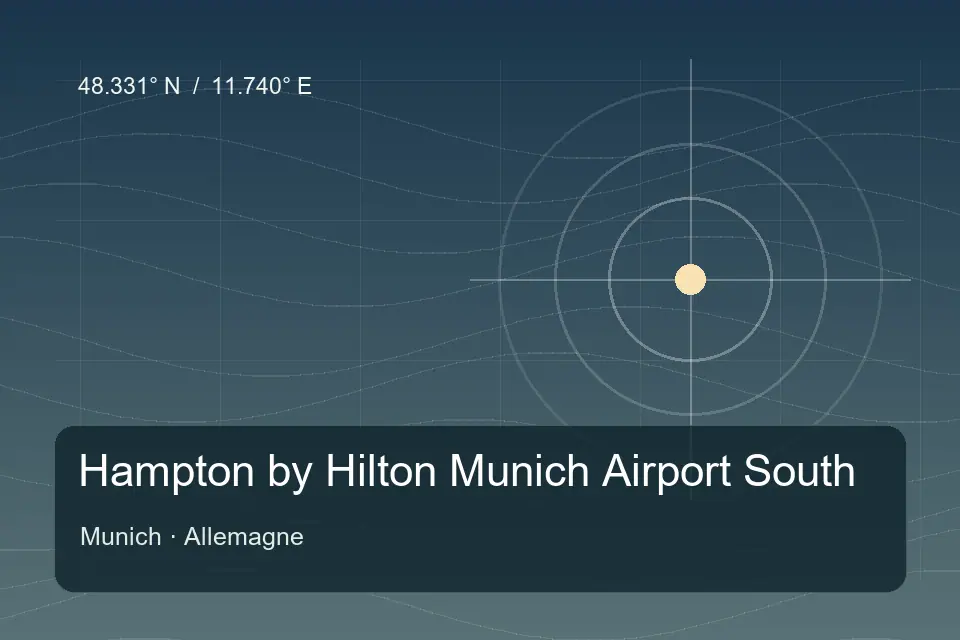 Referência geográfica ilustrada de Hampton by Hilton Munich Airport South em Munich