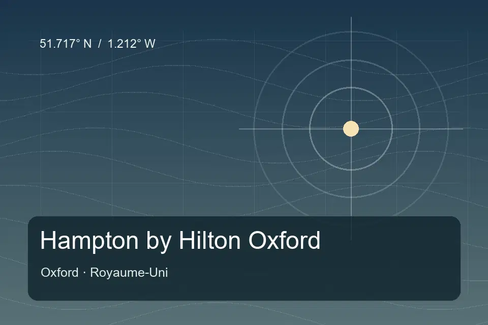 Referência geográfica ilustrada de Hampton by Hilton Oxford em Oxford