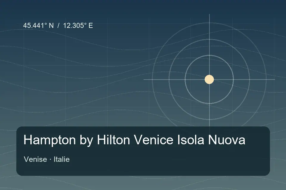 Riferimento geografico illustrato di Hampton by Hilton Venice Isola Nuova a Venise
