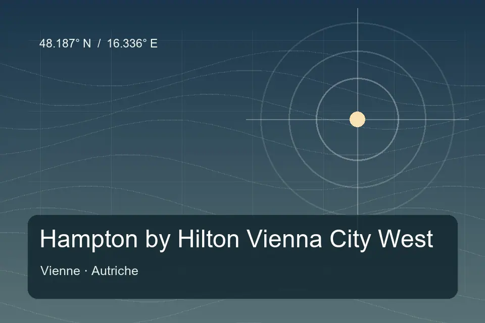Illustrierter geografischer Orientierungspunkt für Hampton by Hilton Vienna City West in Vienne