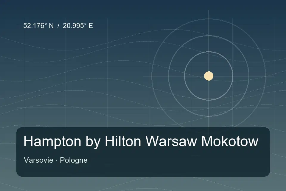Riferimento geografico illustrato di Hampton by Hilton Warsaw Mokotow a Varsovie