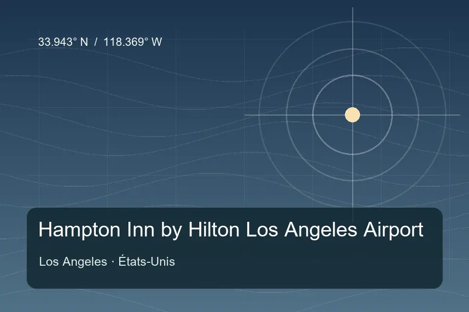 Riferimento geografico illustrato di Hampton Inn by Hilton Los Angeles Airport a Los Angeles