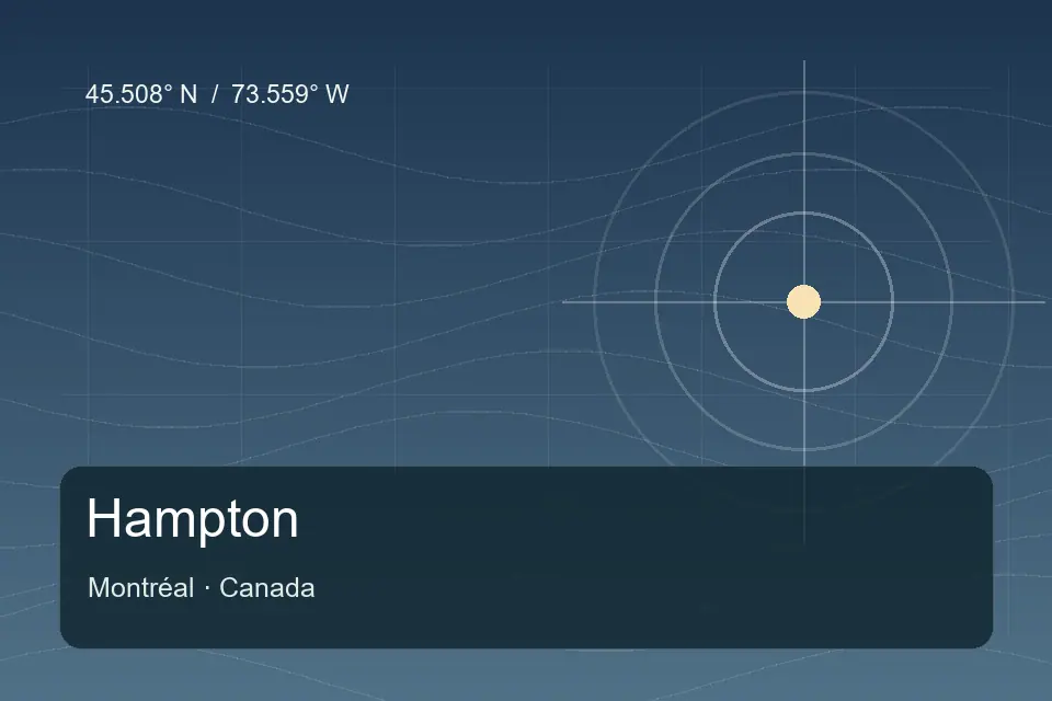Riferimento geografico illustrato di Hampton a Montréal