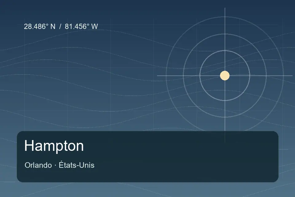 Referência geográfica ilustrada de Hampton em Orlando