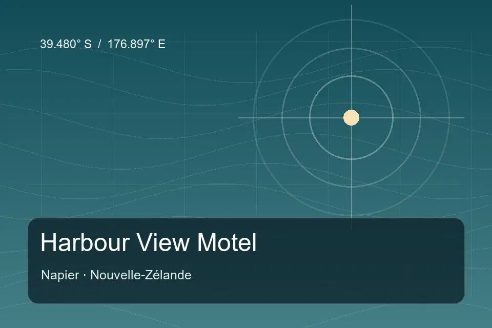 Repère géographique illustré de Harbour View Motel à Napier