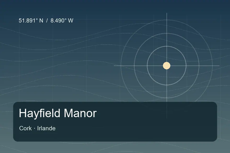 Riferimento geografico illustrato di Hayfield Manor a Cork