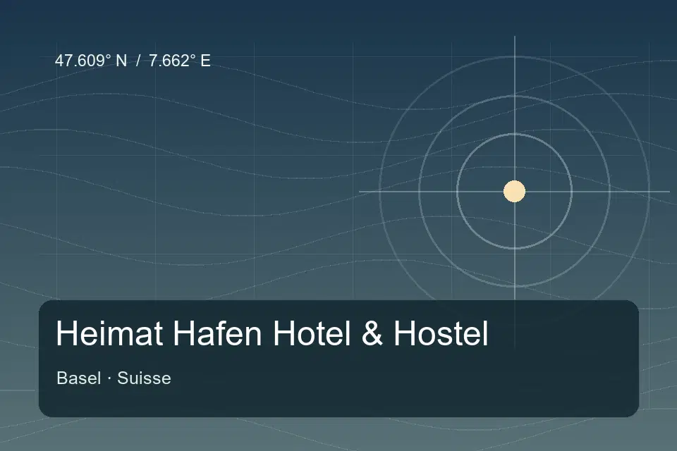 Referencia geográfica ilustrada de Heimat Hafen Hotel & Hostel en Basel