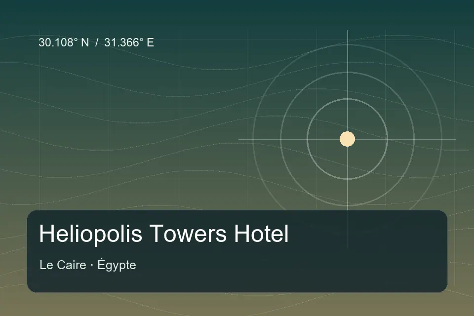 Referência geográfica ilustrada de Heliopolis Towers Hotel em Le Caire