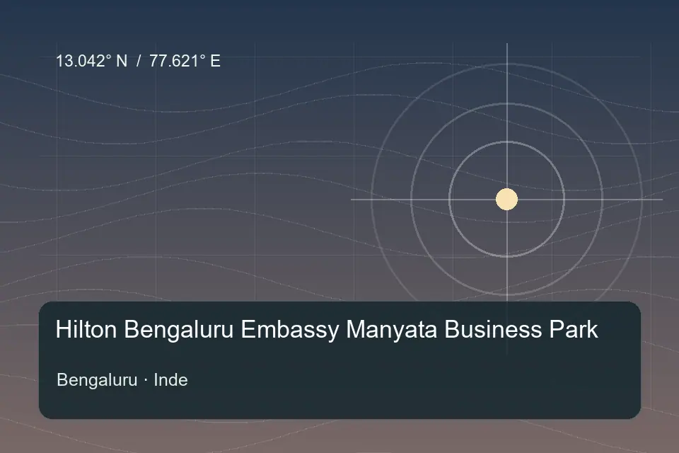 Illustrierter geografischer Orientierungspunkt für Hilton Bengaluru Embassy Manyata Business Park in Bengaluru
