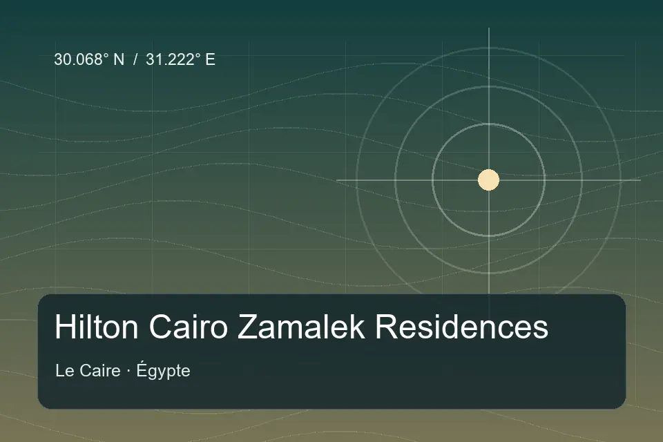 Referência geográfica ilustrada de Hilton Cairo Zamalek Residences em Le Caire