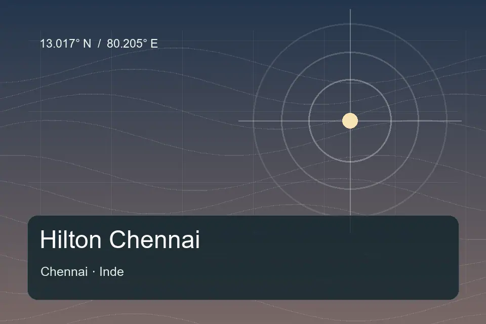 Referencia geográfica ilustrada de Hilton Chennai en Chennai