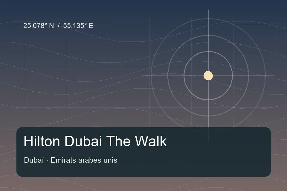 Illustrated geographic marker for Hilton Dubai The Walk in Dubai