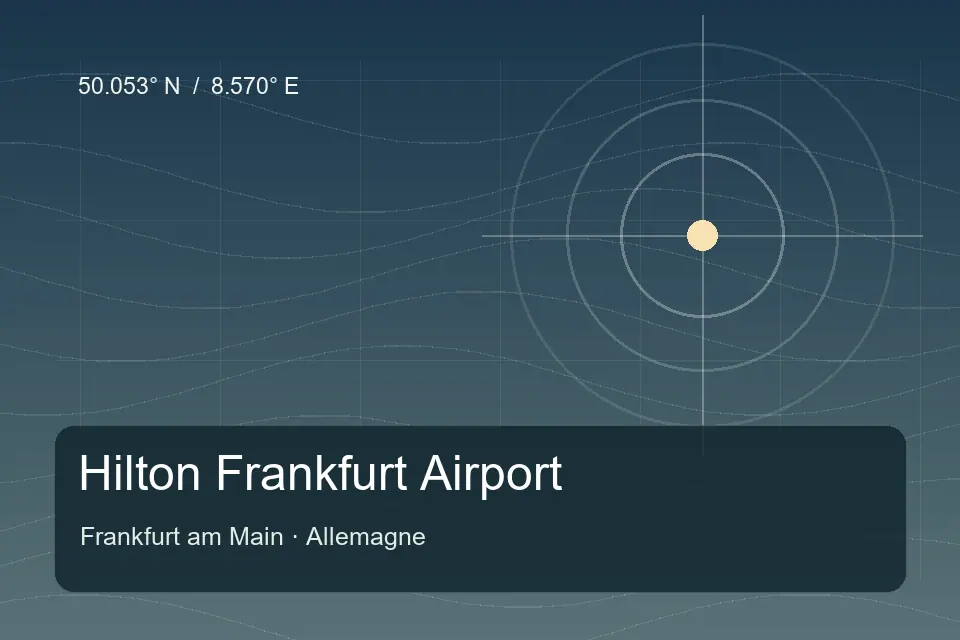 Referência geográfica ilustrada de Hilton Frankfurt Airport em Frankfurt am Main